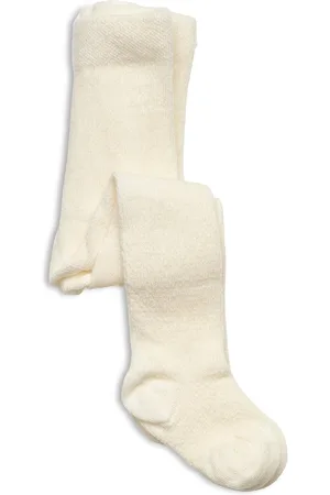 Smallstuff Wool Tights, Aubergine Cream