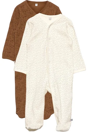 Pippi Nightsuit W/F -Buttons 2-Pack Brown