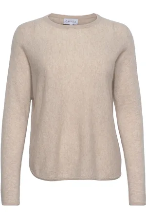 Davida Cashmere Curved Sweater Beige