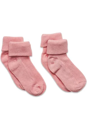 Minymo Baby Rib Sock W. Fold Pink