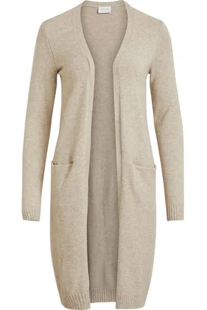 VILA Viril Long L/S Knit Cardigan - Noos Beige