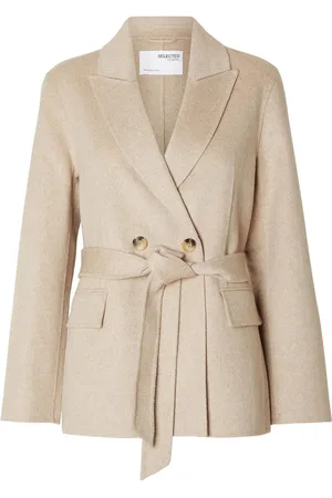 SELECTED Slftara Handmade Jacket B Noos Beige