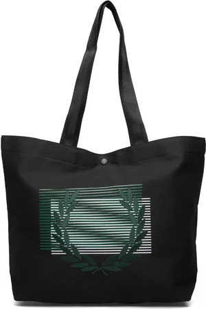 Fred Perry Glitched Graphic Tote Black