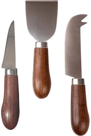 Sagaform Astrid Ostknivset 3-Pack Brown