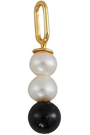 Design Letters Pearl Stick Charm 4Mm Gold Plated