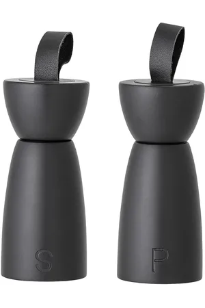 Bloomingville Salt & Peberkværn, Sort, Gummitræ Sæt Of 2