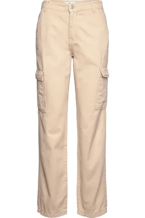 MANGO Pocket Cargo Jeans Cream