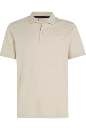 Calvin Klein Smooth Cotton Slim Polo Cream