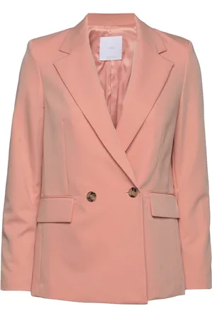 MANGO Double-Breasted Blazer Pink
