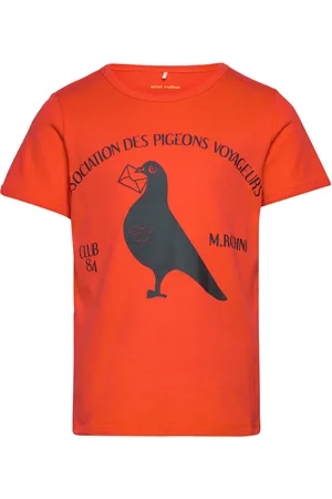 Mini Rodini Pigeons Sp Ss Tee Orange