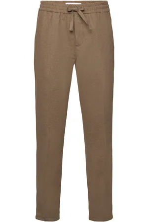 Les Deux Patrick Drawstring Wool Pants Beige