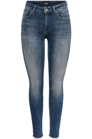 ONLY Onlblush Mid Sk Ank Rw Rea422 Noos Blue