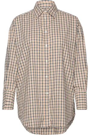 GANT D1. Os Check Shirt Brown