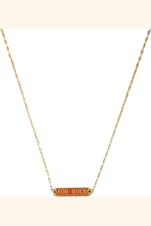 Design Letters Word Candy Tag Necklace Red