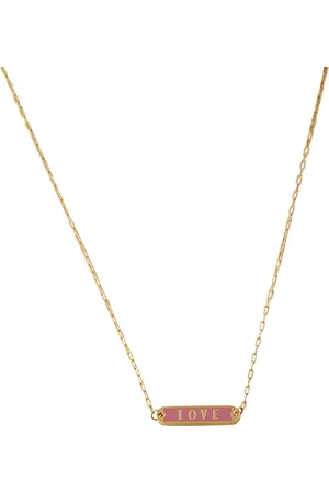 Design Letters Word Candy Tag Necklace Gold