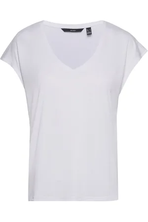 VERO MODA Vmfilli Ss V-Neck Tee Noos White
