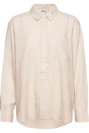 ONLY Onltokyo L/S Linen Blend Shirt Pnt Noos Cream