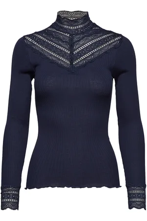 Rosemunde Silk T-Shirt W/ Lace Blue