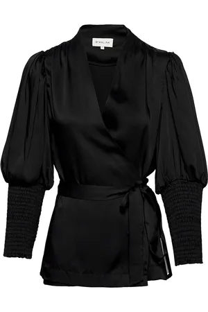 By Malina Hope Satin Wrap Blouse