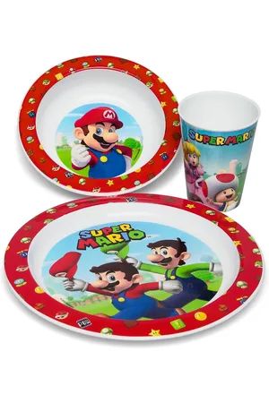 EUROMIC Super Mario, 3-Delt Mikrobølgesæt Til Børn Patterned