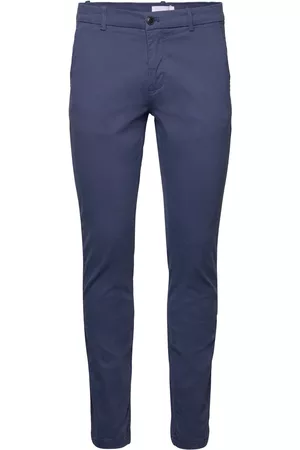 Lindbergh Miehet Chinot - Superflex Chino Pants Blue