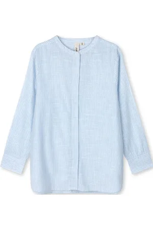 juna Monochrome Lines Ida Shirt Blue
