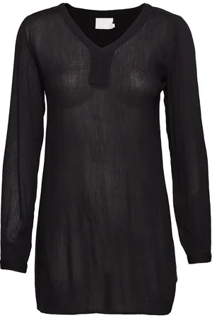 Kaffe Amber V-Neck Tunic Black