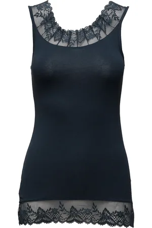 Cream Florence Top Navy