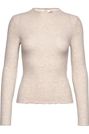 ONLY Onlemma L/S High Neck Top Noos Jrs Cream
