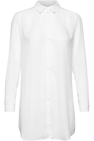 VILA Vilucy Button L/S Tunic - Noos White