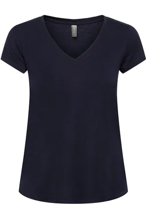 Culture Cupoppy V-Neck T-Shirt Navy