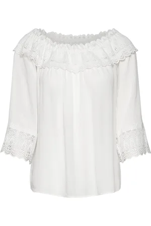 Cream Crbea Lace Blouse White