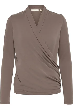 INWEAR Alanoiw Wrap Blouse Grey