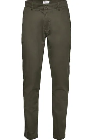Knowledge Cotton Apparal Luca Slim Twill Chino Pants - Gots/ Khaki