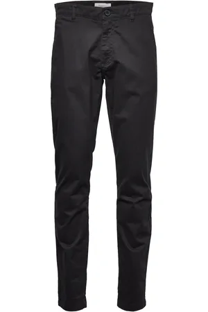 Knowledge Cotton Apparal Luca Slim Twill Chino Pants - Gots/ Black
