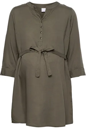 Mama;licious Mlmercy Lia 3/4 Woven Tunic 2F Noos A. Green