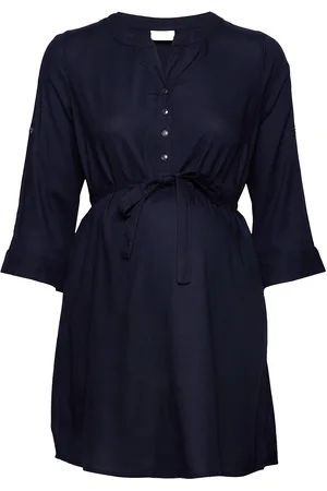 Mama;licious Mlmercy Lia 3/4 Woven Tunic 2F Noos A. Blue