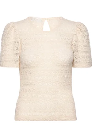 VILA Vichikka Puff O-Neck S/S Top - Noos Cream
