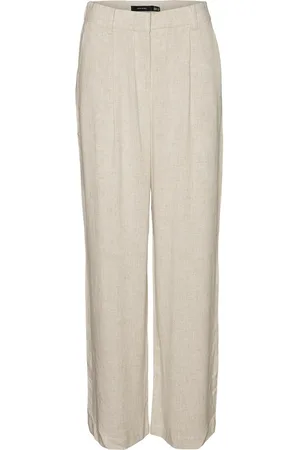 VERO MODA Vmvera Mw Wide Linen Pant Grey