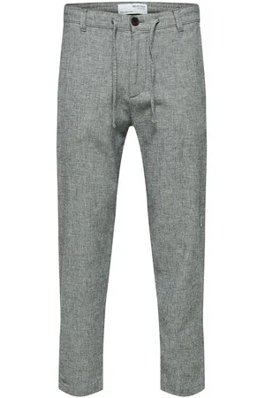 SELECTED Slh172-Slimtape Brody Linen Pant Noos Blue