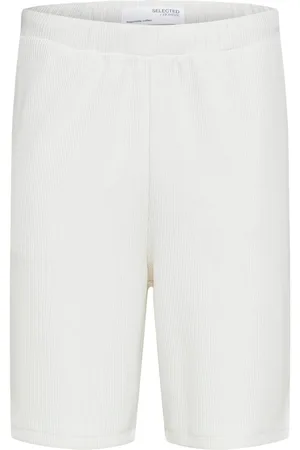 SELECTED Slhloose-Plisse Shorts Ex White