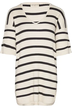 Moshi Moshi Mind Sway Rib Tunic Stripe White