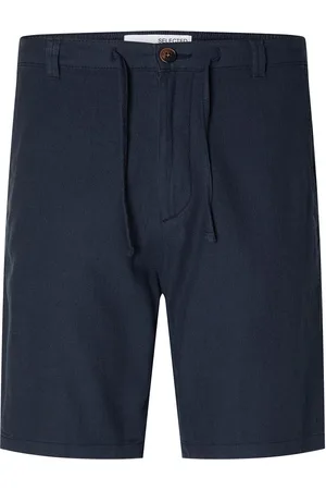 SELECTED Slhregular-Brody Linen Shorts Noos Navy