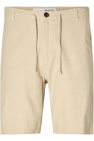 SELECTED Slhregular-Brody Linen Shorts Noos Cream
