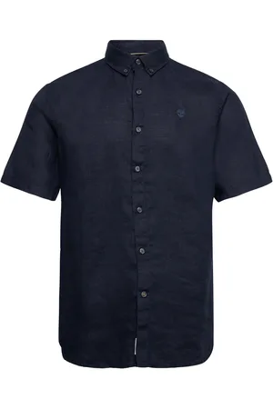Timberland Linen Short Sleeve Shirt Navy