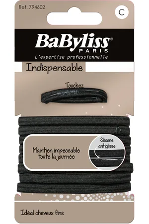 BaByliss Paris Black Elastics Anti Slip 10 Pcs Black