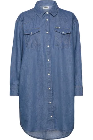 Wrangler Denim Shirt Dress Blue