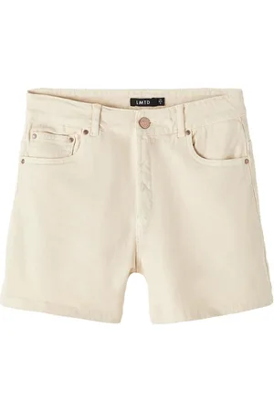 LMTD Nlfcolizza Twi Hw Mom Shorts Cream