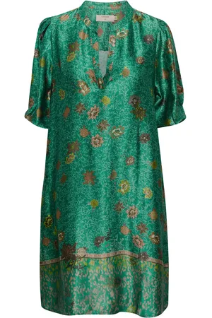 Cream Crpilou Dress - Kim Fit Green