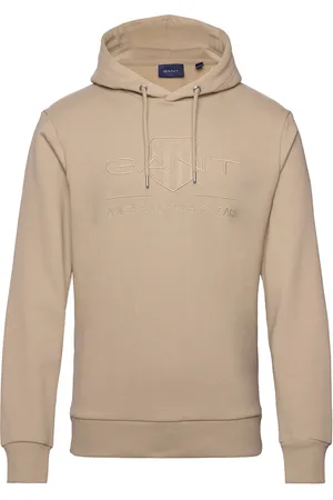 GANT Reg Tonal Shield Hoodie Beige